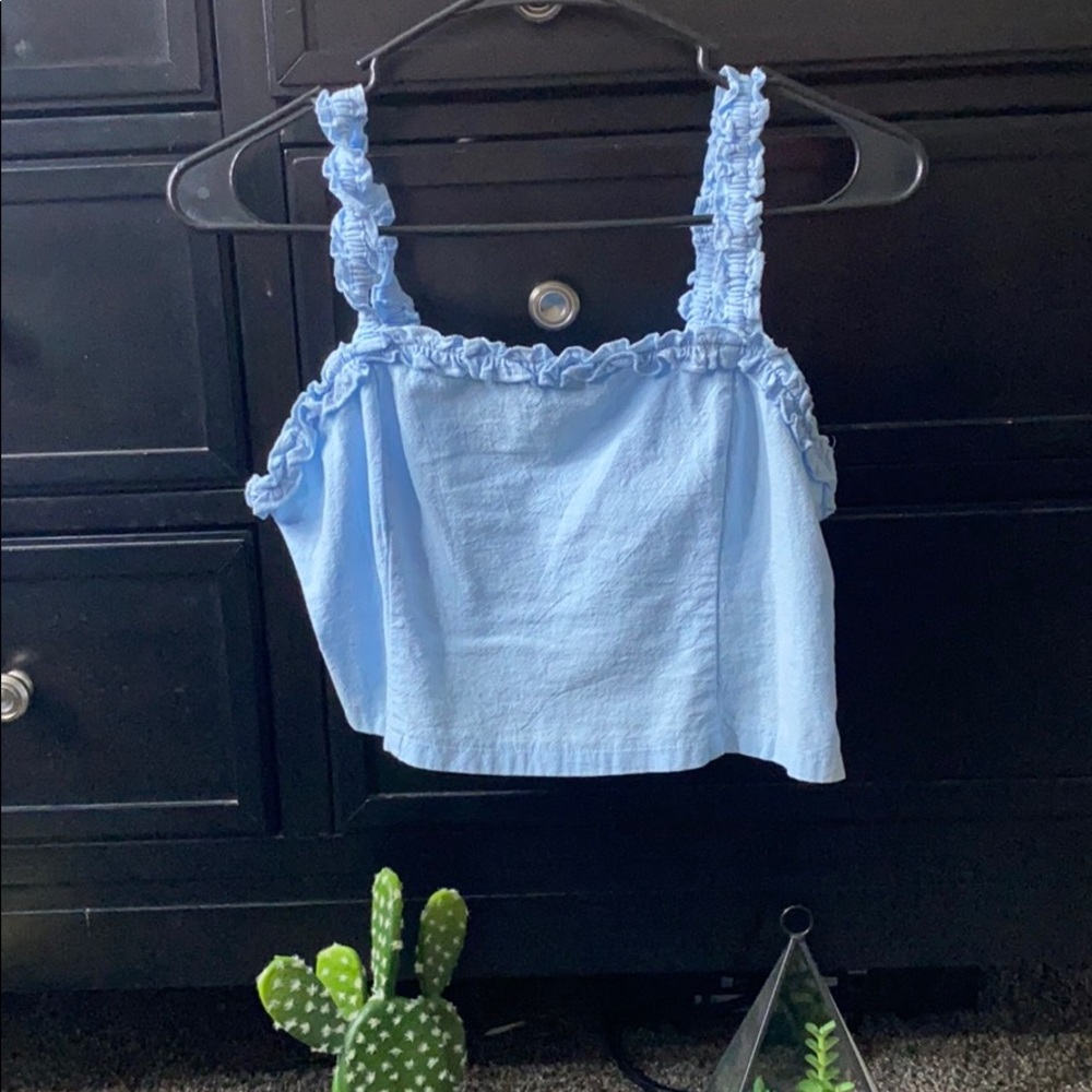 Baby Blue crop tank